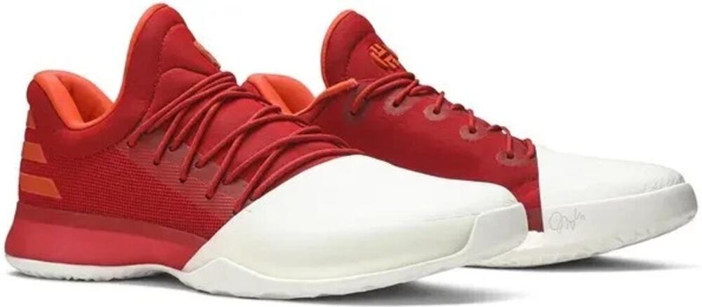 ADIDAS James Harden Vol 1. Red White Sz 8.5 NEW IN BOX